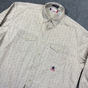 Vintage‎ Tony Lama Shirt Mens XL Tan Western Button Down Pocket Rodeo Cowboy